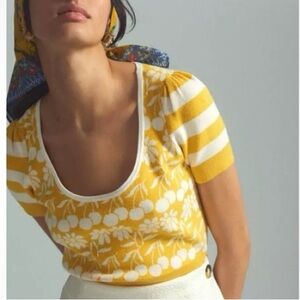 ANTHROPOLOGIE MAEVE TRIXIE SWEATER TEE